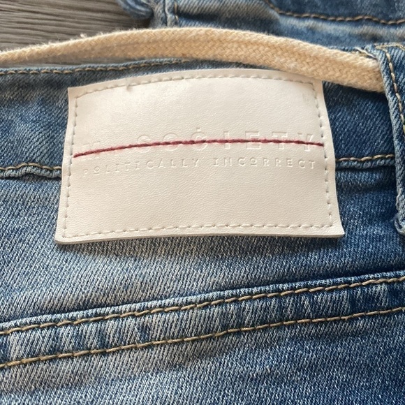 M society Mens Graphic Slim Jeans With Drawstring Waist Cord | 42x32 - Picture 4 of 12